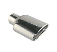 HXVGEGKPYK Punta Escape Tubo De Escape Universal para Coche De 57 Mm con Salida Laminada De Acero Inoxidable Y Silenciador Automático Silenciador Escape(S AG Logo)