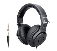 HXW DMH10 - Auriculares eléctricos de batería con Cable para Monitor de Estudio para batería, con Graves Profundos, Aislamiento de Ruido, Adaptador de Conector de 3,5 mm, Cable de 3 m de Largo