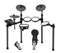 HXW SD61-5 - Juego de tambores eléctricos de 8 piezas, caja de doble zona y platillos con estrangulador, baquetas incluidas