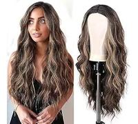 Hxxcoup Chemical Fiber Synthetic Wig #23 Kinky Curly Cabello con alta artesanía Glueless Wig For Women 26 Inch