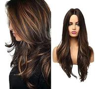 Hxxcoup Chemical Fiber Synthetic Wig #8 Body Wave Cabello con alta artesanía Glueless Wig For Women 26 Zoll