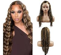 Hxxcoup Human Hair Wig 1B/27 Ombre Blonde Deep Wave 13X4 Lace Front Peluca de mujer de pelo real peluca de alta artesanía peluca Glueless Wig For Women 22 Zoll