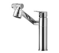 HXYhydrypd Grifo Baño Monomando con Dos Modos de Agua, Grifo Lavabo de Un Solo Orificio para Lavabo de Caravana y Lavadero(Silver)