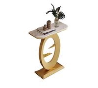 HXYhydrypd Mesa Consola con Estructura de Metal, Mueble de Entrada Recibidor, Mesa Auxiliar Multifuncional for Pasillo, Sala de Estar y Vestíbulo(Gold,50cm/20in)