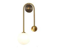 HXYSXHJUO Aplique de Pared de Cabeza única con Tornillo G9, lámpara de Metal y Vidrio Personalizada y Creativa, luz de Estilo Industrial nórdico, luminarias Decorativas para Dormitorio, Alma