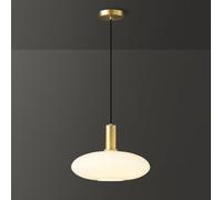 HXYSXHJUO Lámpara Colgante de Cristal Blanco Leche Minimalista nórdico: lámpara de araña Ovalada Moderna de Mediados de Siglo para Comedor, Sala de Estar, Barra, Cocina, Isla, Mesa de estudi