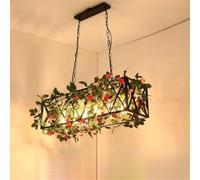 HXYSXHJUO Lámpara Colgante de Restaurante American Retro Hemp Rope HT Campana de música Pastoral Mostrador de Caja Bar Cafetería Tetería con Leche Tienda de Ropa Planta Decoración Lámpara de