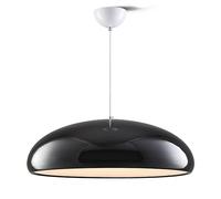 HXYSXHJUO Lámpara Colgante de Techo de Metal Pintado Brillante de 60 cm, Color Naranja, con Pantalla Grande de 1 luz, Estilo Mediados de Siglo. Ideal para Islas de Cocina, comedores y Bares