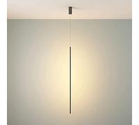 HXYSXHJUO Lámpara Colgante de Tubo Moderna LED Minimalista Negra de 12 W, luz de Techo empotrada con Pantalla de Metal, Luces cilíndricas Colgantes para Comedor, Sala de Estar e Isla de coci