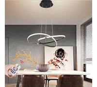 HXYSXHJUO Lámpara Colgante LED Moderna Negra Regulable de 45 W, lámpara de Techo Ajustable en Altura para Isla de Cocina, Mesa de Comedor, Oficina, Sala de Estar, Elegante luminaria para Res