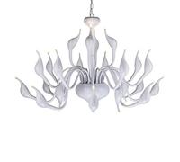 HXYSXHJUO Lámpara de araña Elegante con Forma de Cisne | Lámpara Estilo Art Déco con 6 LED Tipo Vela, Compatible con Bombillas G4, iluminación Moderna para lofts, Acabado Plateado, Ideal par