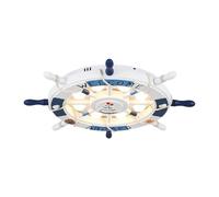 HXYSXHJUO Lámpara de araña Estilo náutico Pirata para Techo, con timón y Pantalla Parasol, Ideal para Habitaciones Infantiles. Accesorios para Dormitorio de niños, guardería y Sala de Estar