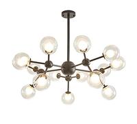HXYSXHJUO Lámpara de araña Moderna Dorada de 15 Pulgadas con Brazos Ajustables, Colgante de Mediados de Siglo, lámpara de Techo Industrial Vintage para Sala de Estar - Negro. Es Muy Amable d