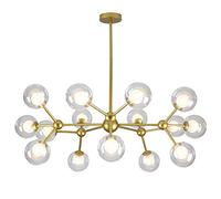 HXYSXHJUO Lámpara de araña Moderna Dorada de 18 Pulgadas con Brazos Ajustables, Colgante de Mediados de Siglo, lámpara de Techo Industrial Vintage para Sala de Estar - Dorado. Es Muy Amable