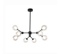 HXYSXHJUO Lámpara de araña Moderna Dorada de 9 Pulgadas con Brazos Ajustables, Colgante de Mediados de Siglo, lámpara de Techo Industrial Vintage para Sala de Estar - Negro. Es Muy Amable de
