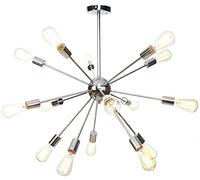 HXYSXHJUO Lámpara de araña Sputnik de 9 Pulgadas, Estilo Moderno de Mediados de Siglo, con Acabado Cromado. Lámpara Colgante de Techo Estilo Industrial Vintage para Sala de Estar, Comedor, d