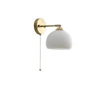 HXYSXHJUO Lámpara de Pared de Cristal y latón Northern: iluminación Mural Decorativa con Interruptor de Cable, Ideal para el Dormitorio y la Sala de Estar, diseño de ingeniería Elegante y de