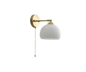 HXYSXHJUO Lámpara de Pared de Cristal y latón Northern: iluminación Mural Decorativa con Interruptor de Cable, Ideal para el Dormitorio y la Sala de Estar, diseño de ingeniería Elegante y de
