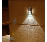 HXYSXHJUO Lámpara de Pared LED Solar con Sensor de Movimiento, Funciona con Pilas, Resistente al Agua IP65, iluminación Exterior de diseño Moderno para Patio Trasero, Camino y jardín.