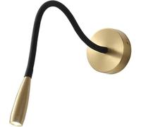 HXYSXHJUO Lámpara de Pared Sencilla de un Solo Cabezal con luz LED, Brazo Ajustable y Cuello de Cisne, Apliques compatibles con pasillos, Estudios y dormitorios. Lámpara Colgante.