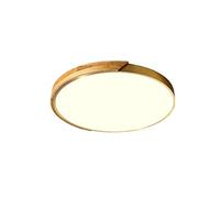 HXYSXHJUO Lámpara de Techo Estilo rústico de Madera de Caucho, LED Regulable en 3 Colores, luminaria Decorativa de Montaje en Superficie para Sala de Estar y Comedor - 50 cm (19,7 Pulgadas)