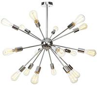 HXYSXHJUO Lámparas de araña Sputnik de 9 Pulgadas, Estilo Moderno de Mediados de Siglo, con Acabado Cromado. Lámpara Colgante de Techo Estilo Industrial Vintage para Sala de Estar, Comedor,