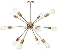 HXYSXHJUO Lámparas de araña Sputnik de 9 Pulgadas, Estilo Moderno de Mediados de Siglo, con Acabado Cromado. Lámpara Colgante de Techo Estilo Industrial Vintage para Sala de Estar, Comedor,