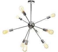 HXYSXHJUO Lámparas de araña Sputnik de 9 Pulgadas, Estilo Moderno de Mediados de Siglo, con Cabezal Cromado, Estilo Industrial Vintage, Ideales para Sala de Estar, Comedor, Dormitorio y Vest