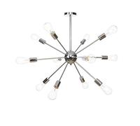 HXYSXHJUO Lámparas de araña Sputnik de 9 Pulgadas, Estilo Moderno de Mediados de Siglo, de Cromo, Estilo Industrial Vintage, para Techo, Ideal para Sala de Estar, Comedor, Dormitorio o vestí