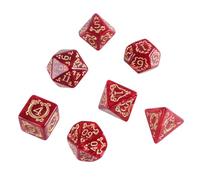 Hxyxbnhno 7 dados poliédricos multifaces, dados acrílicos, dados de juego de mesa con patrón de dragón, adecuados para juegos de rol