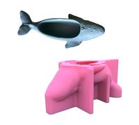 Hxyxbnhno Moldes de silicona únicos para adornos de ballenas, moldes de resina para candelabros 3D, moldes creativos para soporte de bolígrafos