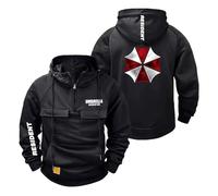 HXZESBLQW Sudadera con Capucha para Hombre Chaqueta Deportiva R.es.i.d.en.t Primavera Y Otoño Prendas De Vestir Exteriores Media Cremallera Sudaderas Lisas Bolsillo-HeiSe||x_l