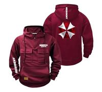 HXZESBLQW Sudadera con Capucha para Hombre Chaqueta Deportiva R.es.i.d.en.t Primavera Y Otoño Prendas De Vestir Exteriores Media Cremallera Sudaderas Lisas Bolsillo-JHonSe||m