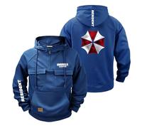 HXZESBLQW Sudadera con Capucha para Hombre Chaqueta Deportiva R.es.i.d.en.t Primavera Y Otoño Prendas De Vestir Exteriores Media Cremallera Sudaderas Lisas Bolsillo-SLanSe||s