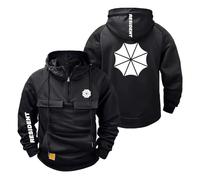 HXZESBLQW Sudadera con Capucha para Hombre Estilo Deportivo Prendas De Vestir Exteriores Tops R.es.i.d.en.t Jerséis Primavera Y Otoño Abrigo Suave Media Cremaller-HeiSe||s