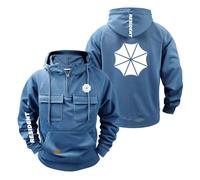 HXZESBLQW Sudadera con Capucha para Hombre Estilo Deportivo Prendas De Vestir Exteriores Tops R.es.i.d.en.t Jerséis Primavera Y Otoño Abrigo Suave Media Cremaller-LanSe||x_l