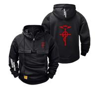 HXZESBLQW Sudaderas con Capucha para Hombre Abrigos F.u.ll.me.t.al Al.ch.e.mi.st Lisas Chaquetas Cómodas Ropa Deportiva Estampada Suéteres Exterior-HeiSe||3X_l