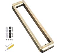 HXZJUIKL Manija de puerta de entrada moderna, manijas de puerta de empuje para ducha de baño de alta resistencia, acero inoxidable, manija de puerta corrediza de granero con accesorios