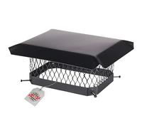 HY-GUARD HG913 Cubierta de Chimenea de Acero galvanizado con Perno de Humo, tamaño de Malla de 3/4 Pulgadas, se Adapta a Azulejos de Arcilla existentes en el Exterior, Negro, 9" x 13"