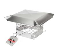 HY-GUARD HGSS99 Cubierta de Chimenea de Acero galvanizado con Perno de Humo, tamaño de Malla de 3/4 Pulgadas, se Adapta a Azulejos de Arcilla existentes en el Exterior, Metalizado, 9" x 9"