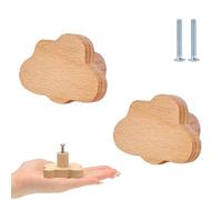 HY HUIJUN Pomos de madera para gabinete de animales, 2 piezas, pomos decorativos de madera para aparador, tiradores de madera, animales del bosque marino, pomos para muebles de habitación de niños, t