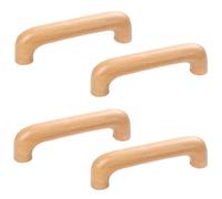 HY HUIJUN Tiradores de Madera para Armarios de Cocina, 4 unidades de Madera Maciza, Tirador de puerta para Cajones de Puerta, armario, Decoración