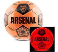Hy-Pro Arsenal - Balón de fútbol con Luces LED de tamaño 5, con Luces de Choque, Apagado automático, Apto para Todas Las Edades