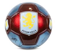 Hy-Pro Aston Villa Signature - Balón de fútbol, Color Rojo y Azul, Talla 5, Escudo Oficial del Equipo, Lema UP The Villa