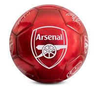 Hy-Pro Balón de fútbol clásico del Arsenal F.C. con Licencia Oficial, metálico, Talla 5, artilleros, Entrenamiento, Partido, mercancía, Coleccionable para niños y Adultos, Rojo