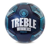 Hy-Pro Balón de fútbol con Licencia Oficial del Manchester City Treble Winners, tamaño 5, con PVC Duradero, edición de coleccionista, Ideal para Aficionados y Jugadores para Aficionados del Man City,
