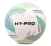 Hy-Pro Balón de fútbol -Tamaño 5, con PVC para un Mejor Agarre, Ideal para Entrenamiento y Juegos en Todas Las Condiciones climáticas, Chevron Green
