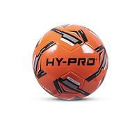 Hy-Pro Balón de fútbol -Tamaño 5, con PVC para un Mejor Agarre, Ideal para Entrenamiento y Juegos en Todas Las Condiciones climáticas, Reflex Orange
