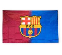 Hy-Pro Bandera oficial de Barcelona de 5 x 3 pies, bandera de fútbol nacional de poliéster para exhibición en casa y partido, equipo de aficionados con escudo grande y detalle de bandera roja y azul