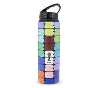Hy-Pro Botella de agua de aluminio con licencia oficial de la Copa Mundial de la FIFA 2026 de 750 ml, impresión 3D, hidratación deportiva duradera para los fanáticos del fútbol, botella de gimnasio
